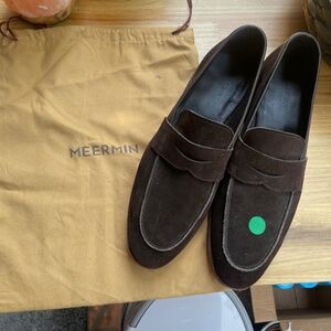 Meermin Mallorca brown suede loafers size 8.5